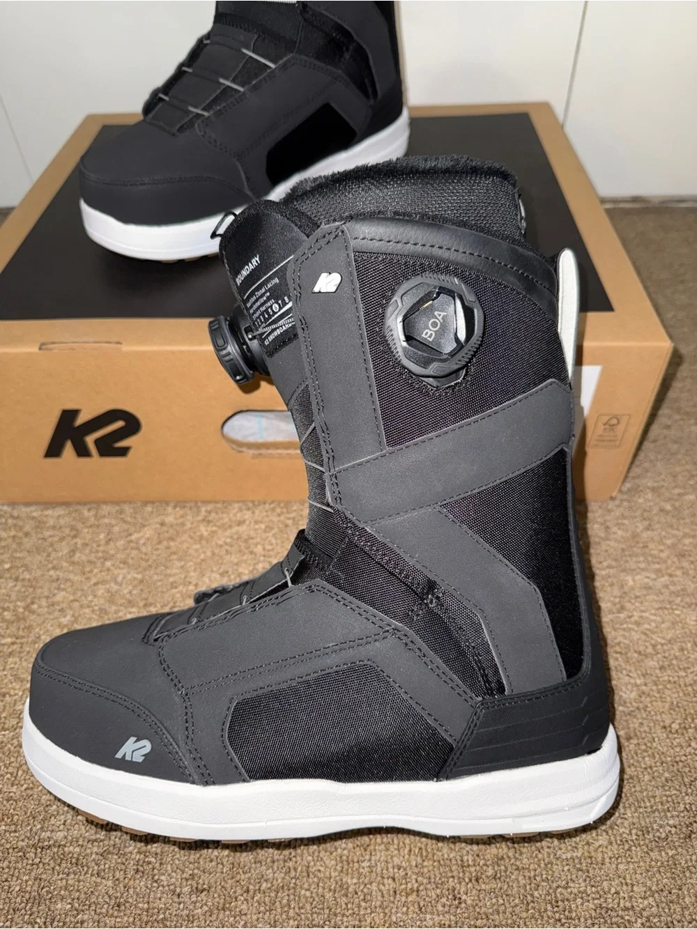 2026 K2 Boundary Men's Snowboard Boots - Size 7 - Black/Noir